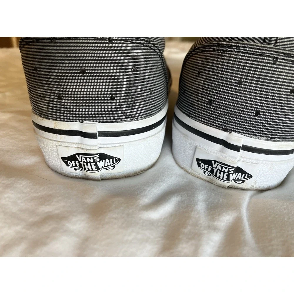 Vans Womens Sneakers 9.5 Atwood Low Sneaker Striped Polka Dot Grunge Skate